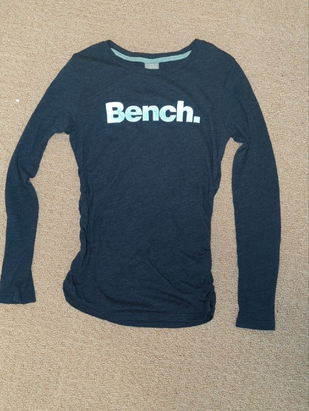 Bench. Navy Blue Long Sleeve with Sparkle Logo Shirt